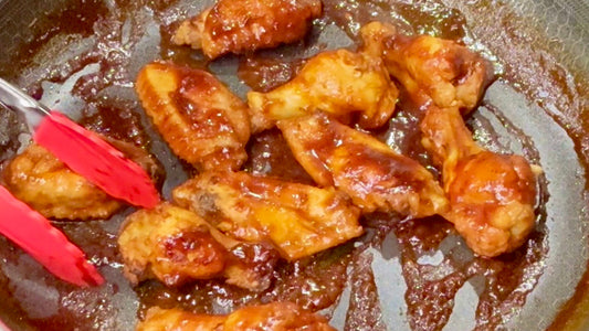 Water "Fried" BBQ Chicken Wings