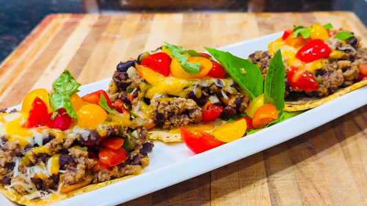 5-Minute Turkey & Black Bean Loaded Skillet Stacks