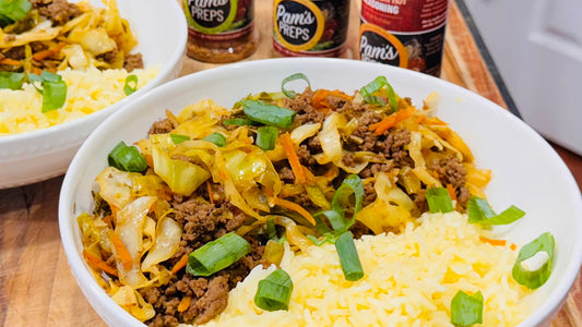 Cabbage And Beef Rice Bowl
